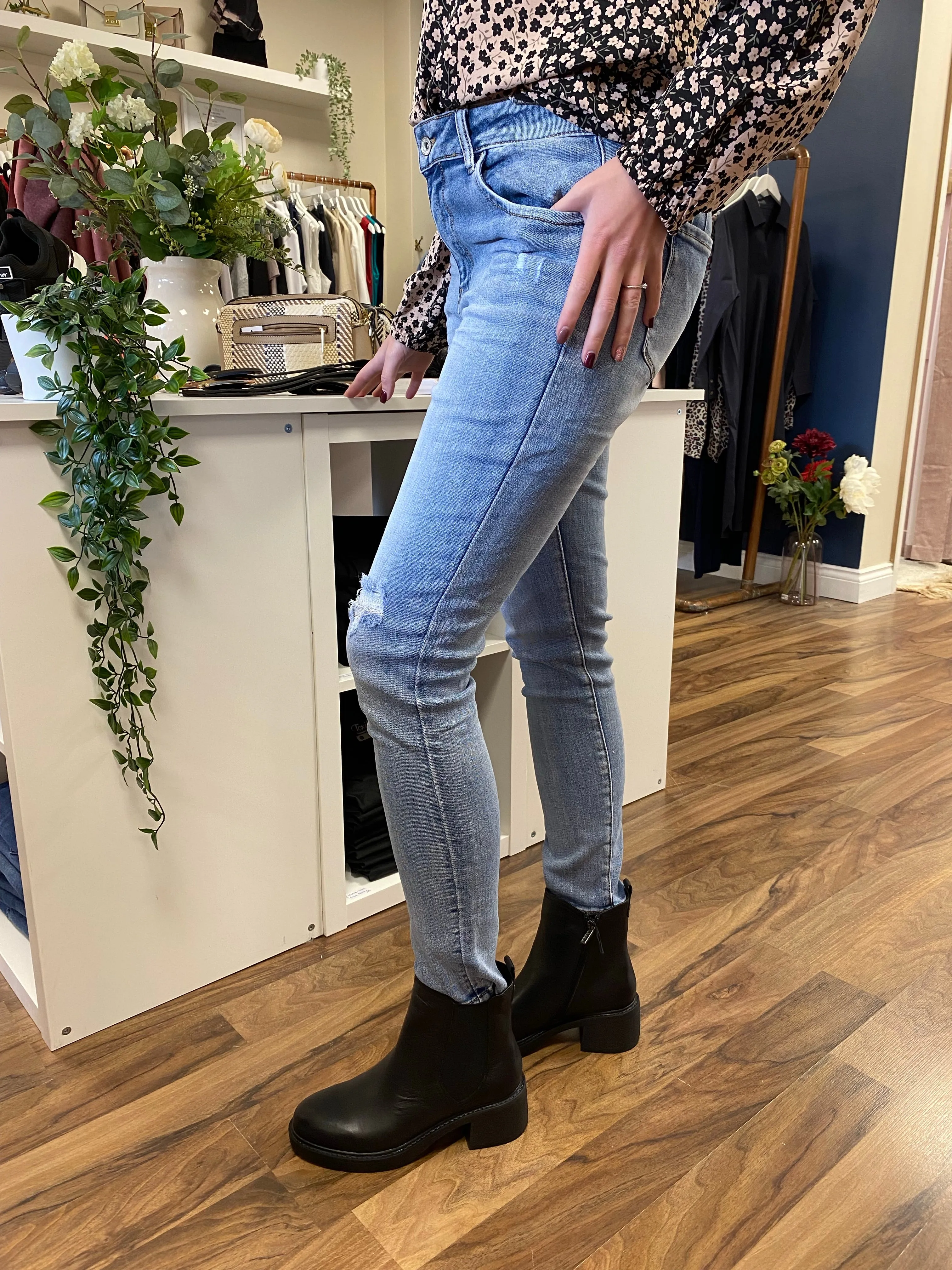 Ripped Knee Jeans