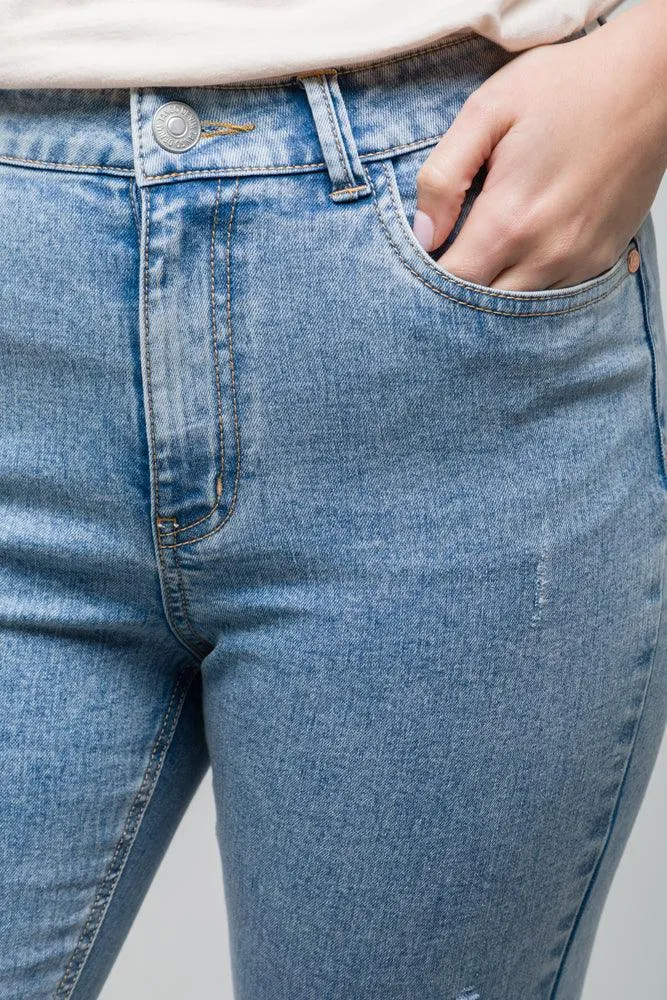 Ripped Skinny Denim Jeans Blue