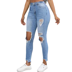Ripped vintage jeans-D428 | Inspanda