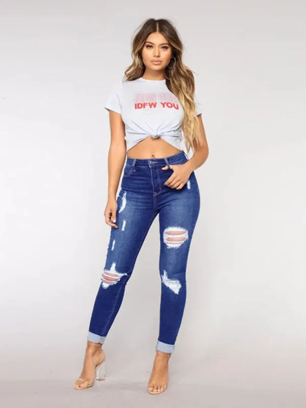 Ripped washed jeans