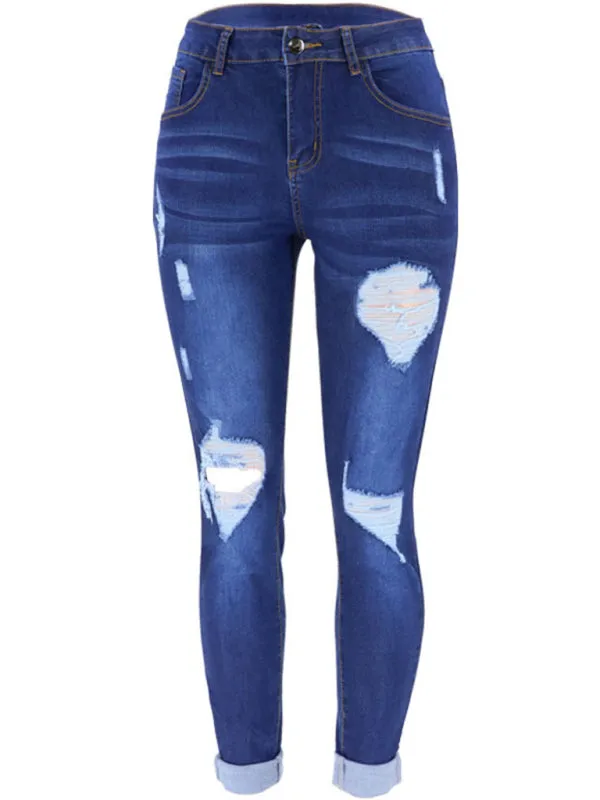 Ripped washed jeans