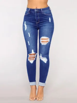 Ripped washed jeans