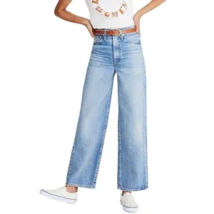 Rivet &amp; Thread Madewell Jeans Women 31 High Rise Wide Leg Mason Light Wash Blue