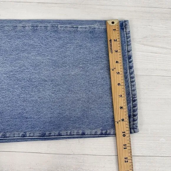 Rivet &amp; Thread Madewell Jeans Women 31 High Rise Wide Leg Mason Light Wash Blue