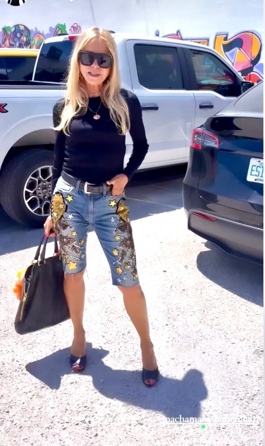 Roar leopard Love Denim Pant/ long shorts