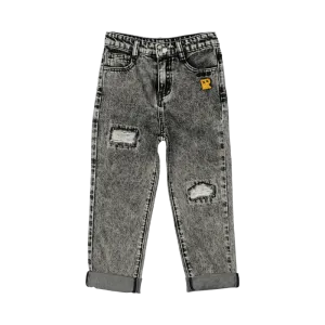 ROCK YOUR BABY KEITH RIPPED JEANS CHARCOAL