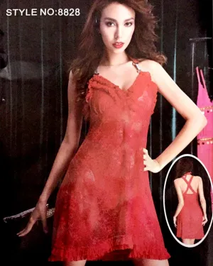 Romantic Short Nighty For Women - 8828