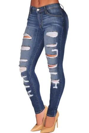 Royal Destroyed Skinny Jeans Plus