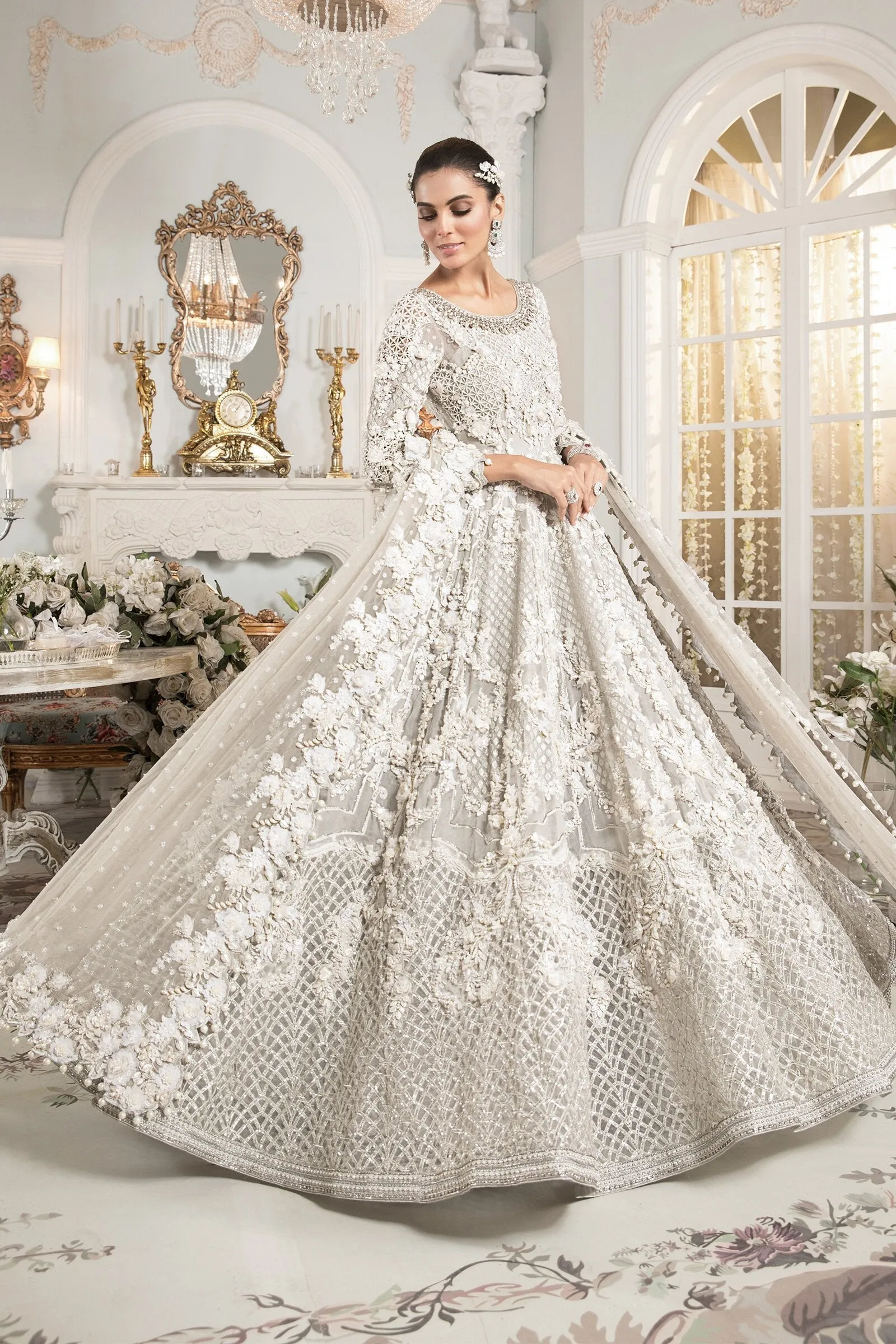 Royal Pakistani Maxi and Lehenga Bridal Dress #BS828