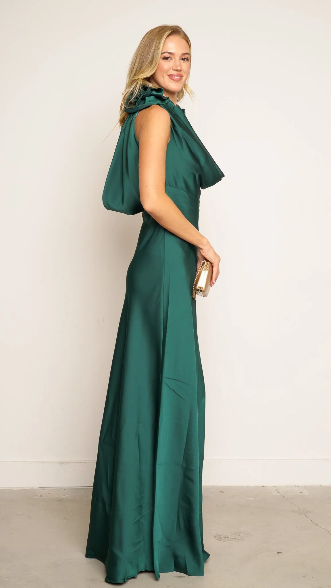 Sanna Maxi Dress in emerald green