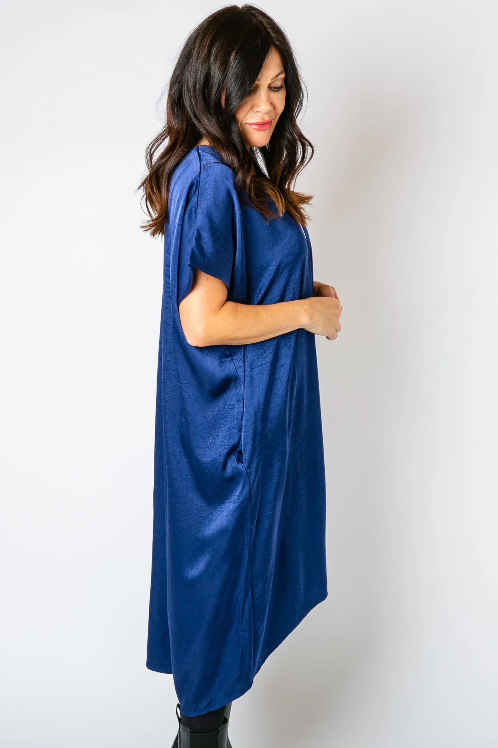 Satin Kaftan Dress