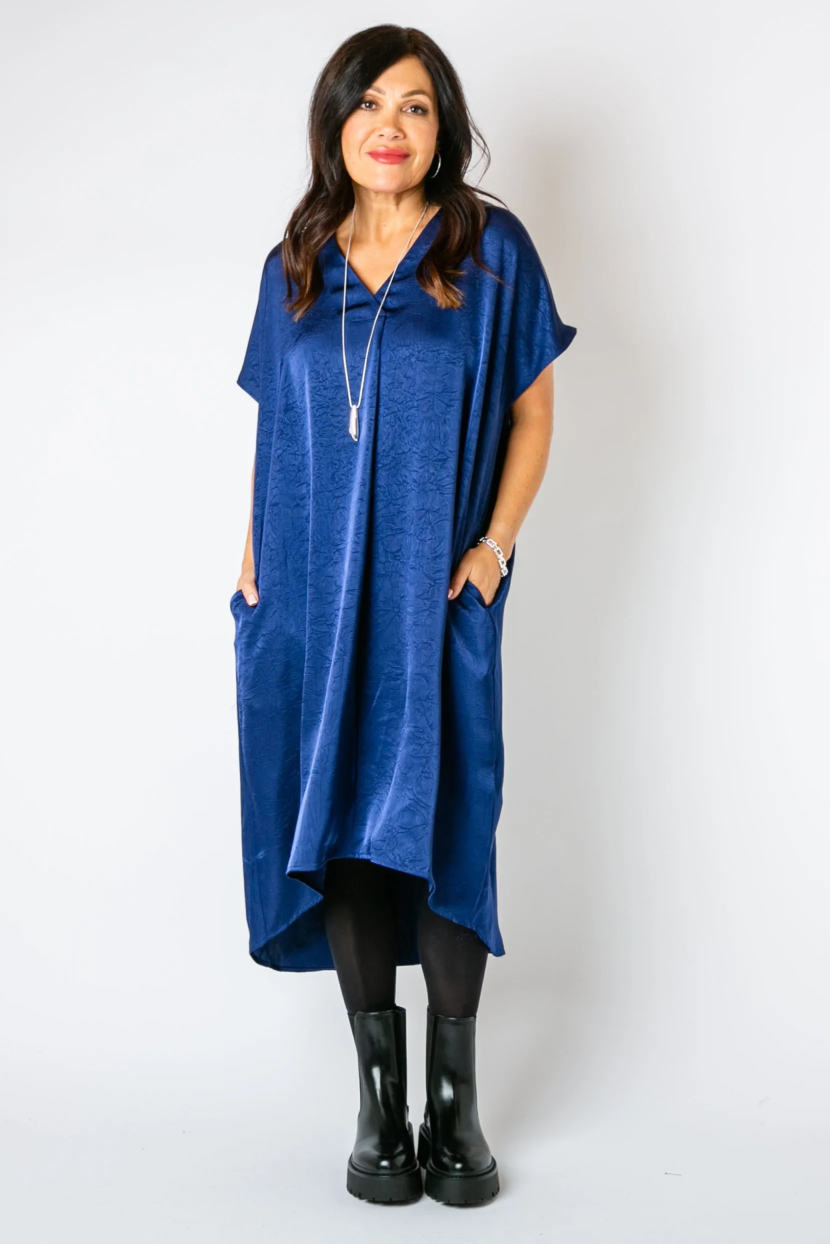 Satin Kaftan Dress