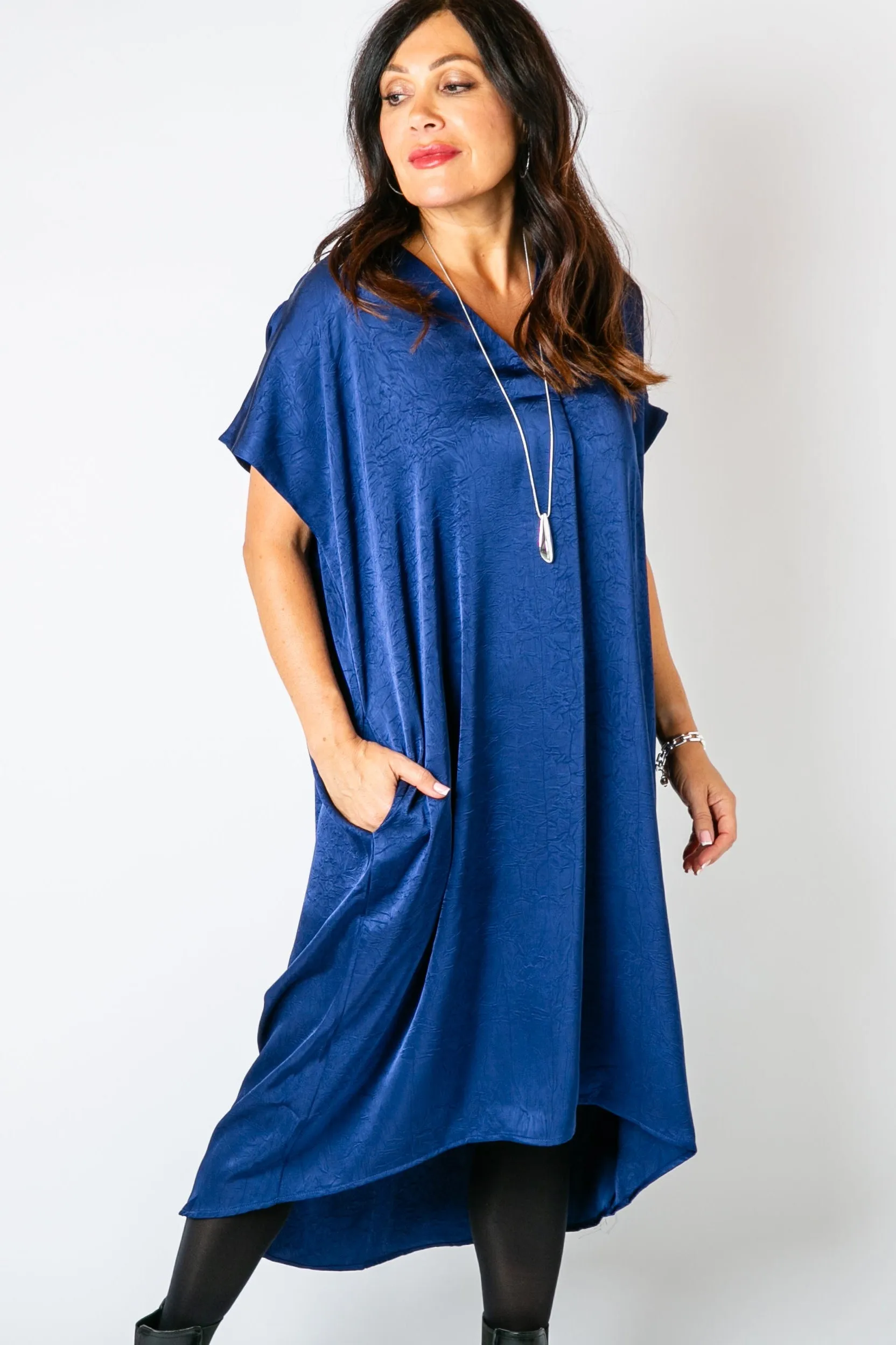 Satin Kaftan Dress