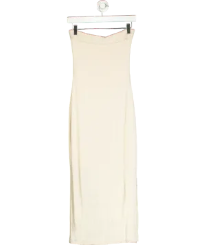 SDeer Cream Tube Maxi Dress UK S