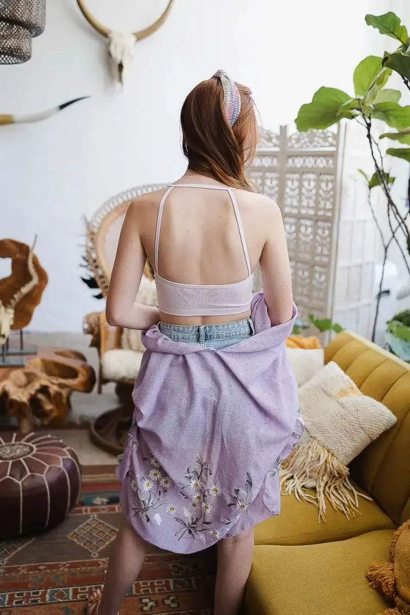 SEAMLESS LONGLINE PULLOVER BOHO BRALETTE