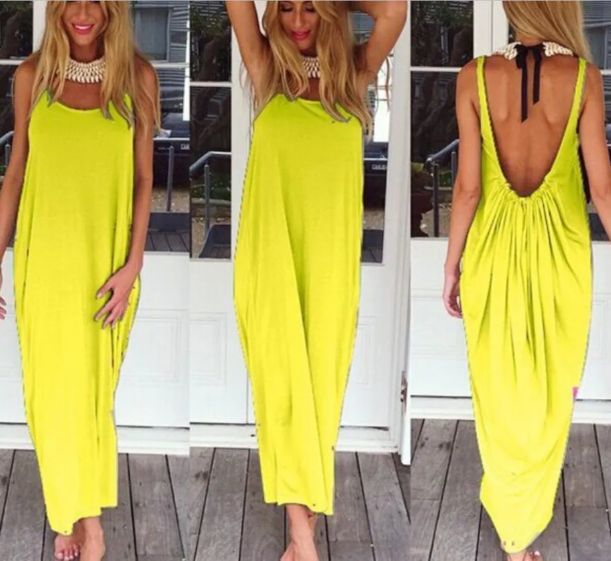 Sexy Backless U Shaped Beach Dresses