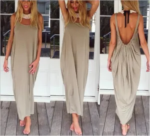 Sexy Backless U Shaped Beach Dresses