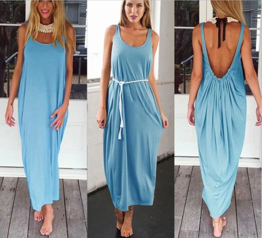 Sexy Backless U Shaped Beach Dresses