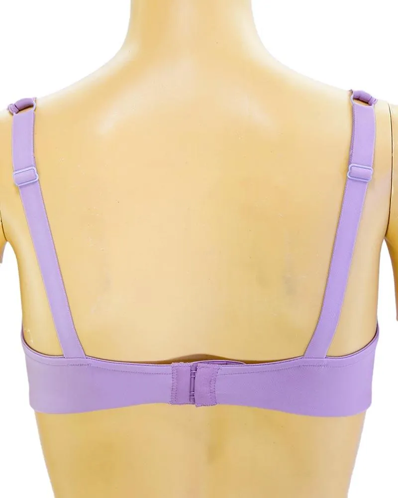Sexy Bridal Net Lingerie Bra Panty Set - Rose Bra Panty Set - Purple