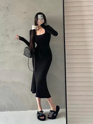Sexy Drawstring Pleated Long Maxi Dresses