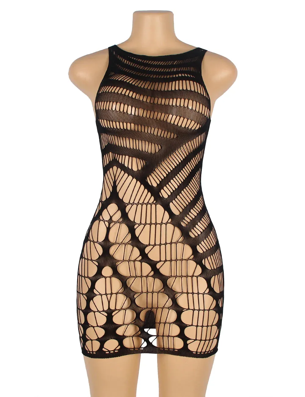 Sexy Hollow Out Short Sleeveless Bodystocking Egypt