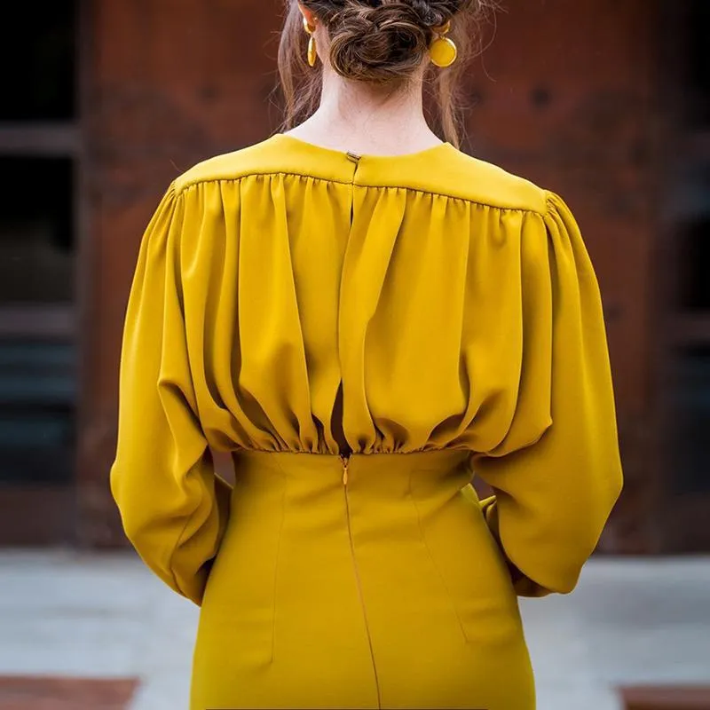 Sexy Slim Pack Hip Evening Dress Autumn Winter Dress Long Sleeve