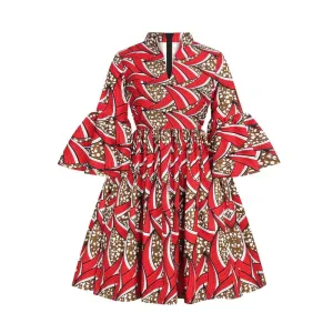 Sexy V Neck Mini Dress Women African Clothes 2022 Summer New Dashiki Floral Print Dress Casual Party African Dresses for Women