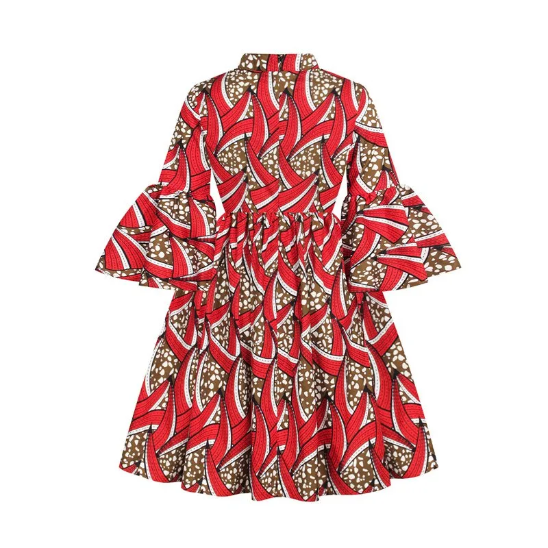 Sexy V Neck Mini Dress Women African Clothes 2022 Summer New Dashiki Floral Print Dress Casual Party African Dresses for Women