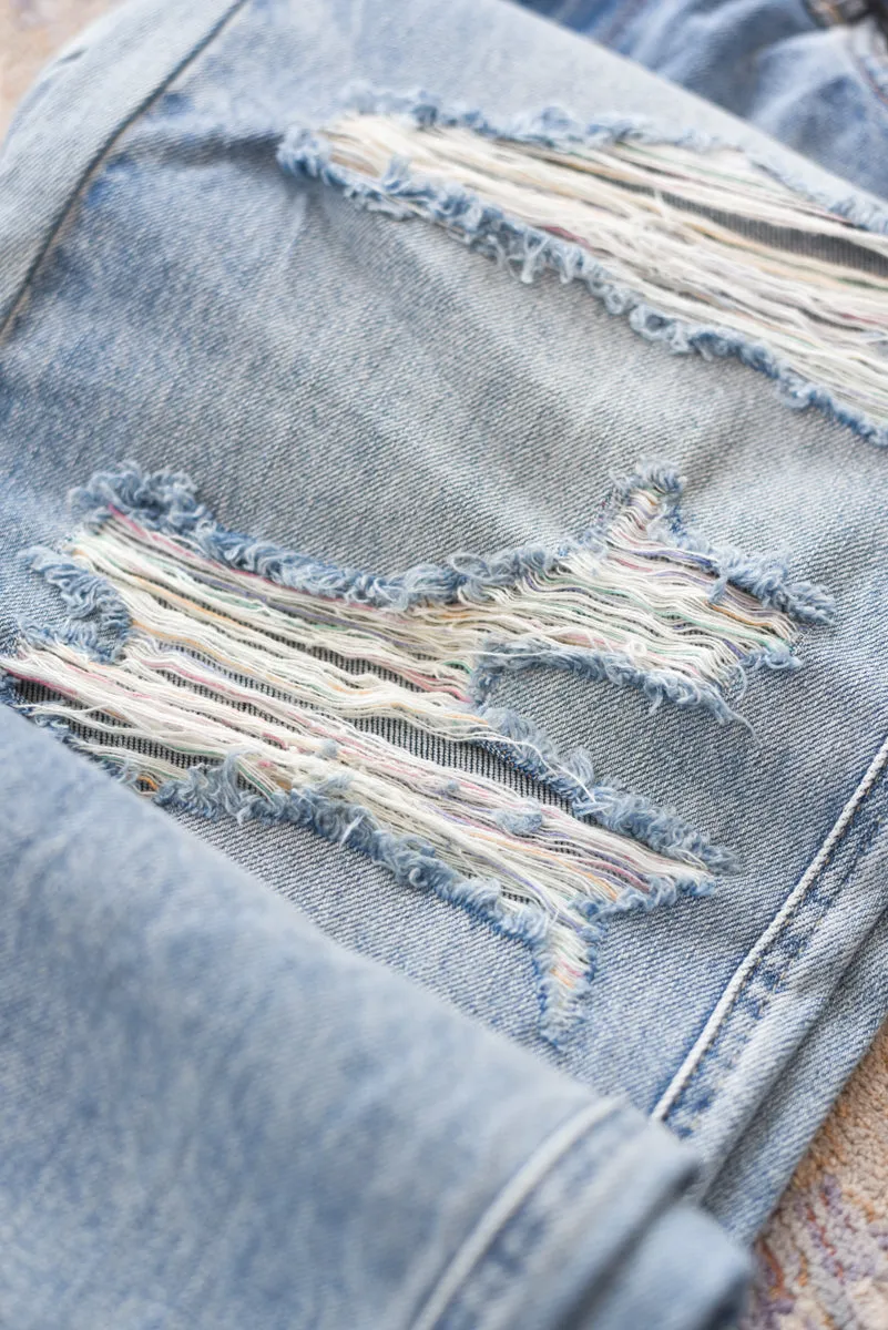 Shay Straight Leg Rainbow Thread Judy Blue Jeans