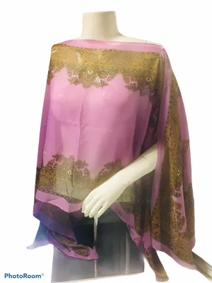 Sheer Chiffon Women's Kaftan tunic poncho top, one size! Fits XS-3XL!