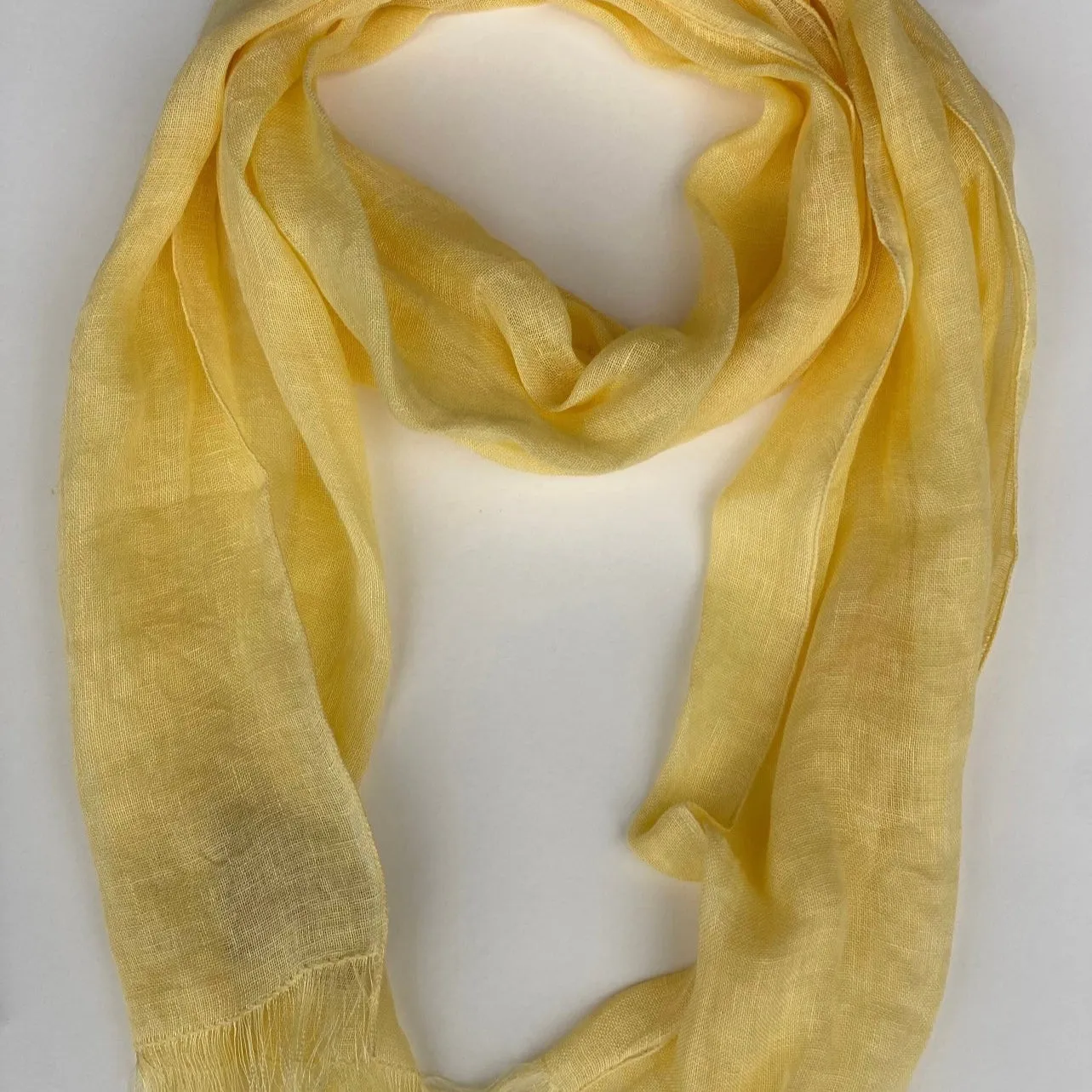 Sheer linen (gauze) scarf
