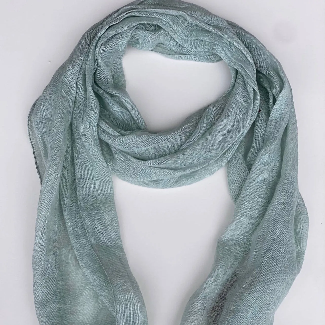 Sheer linen (gauze) scarf