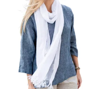 Sheer linen (gauze) scarf