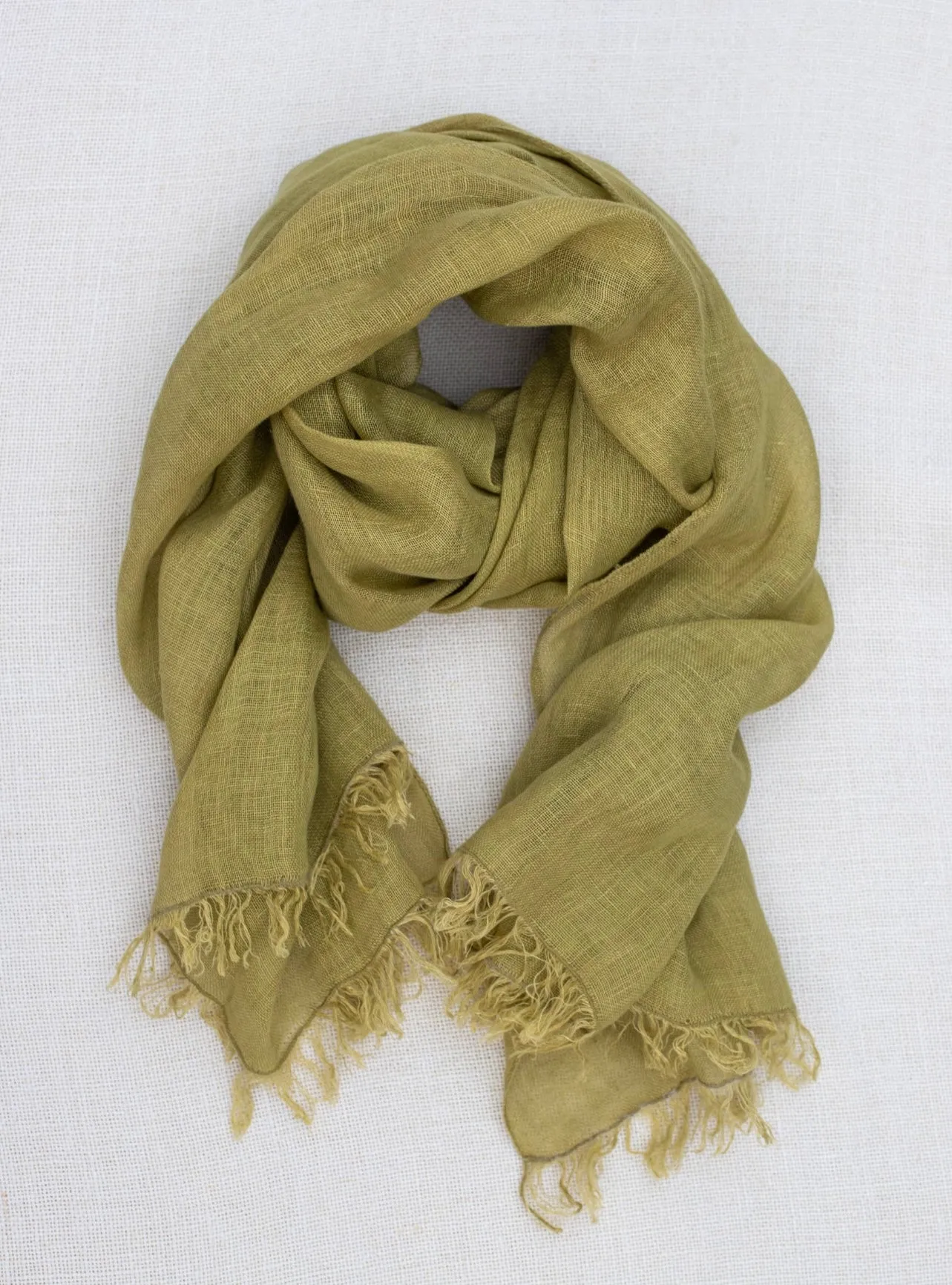 Sheer linen (gauze) scarf