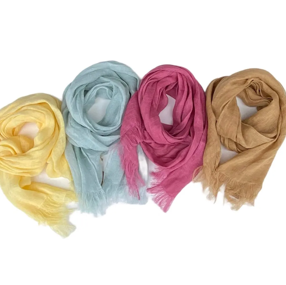 Sheer linen (gauze) scarf