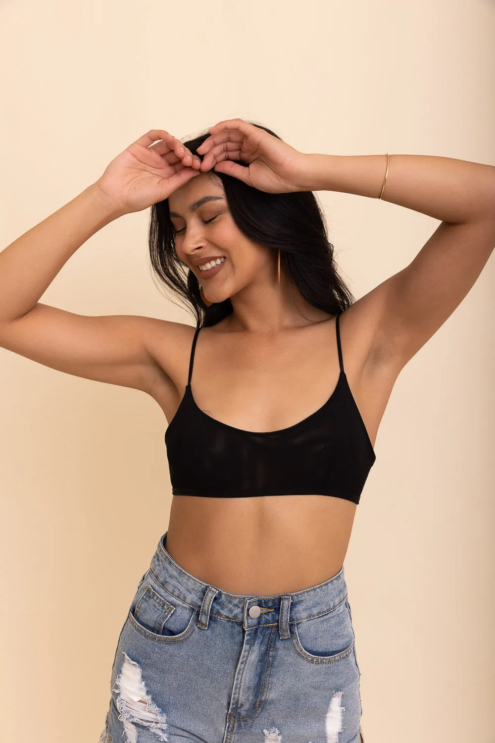 Sheer Mesh Bralettes.