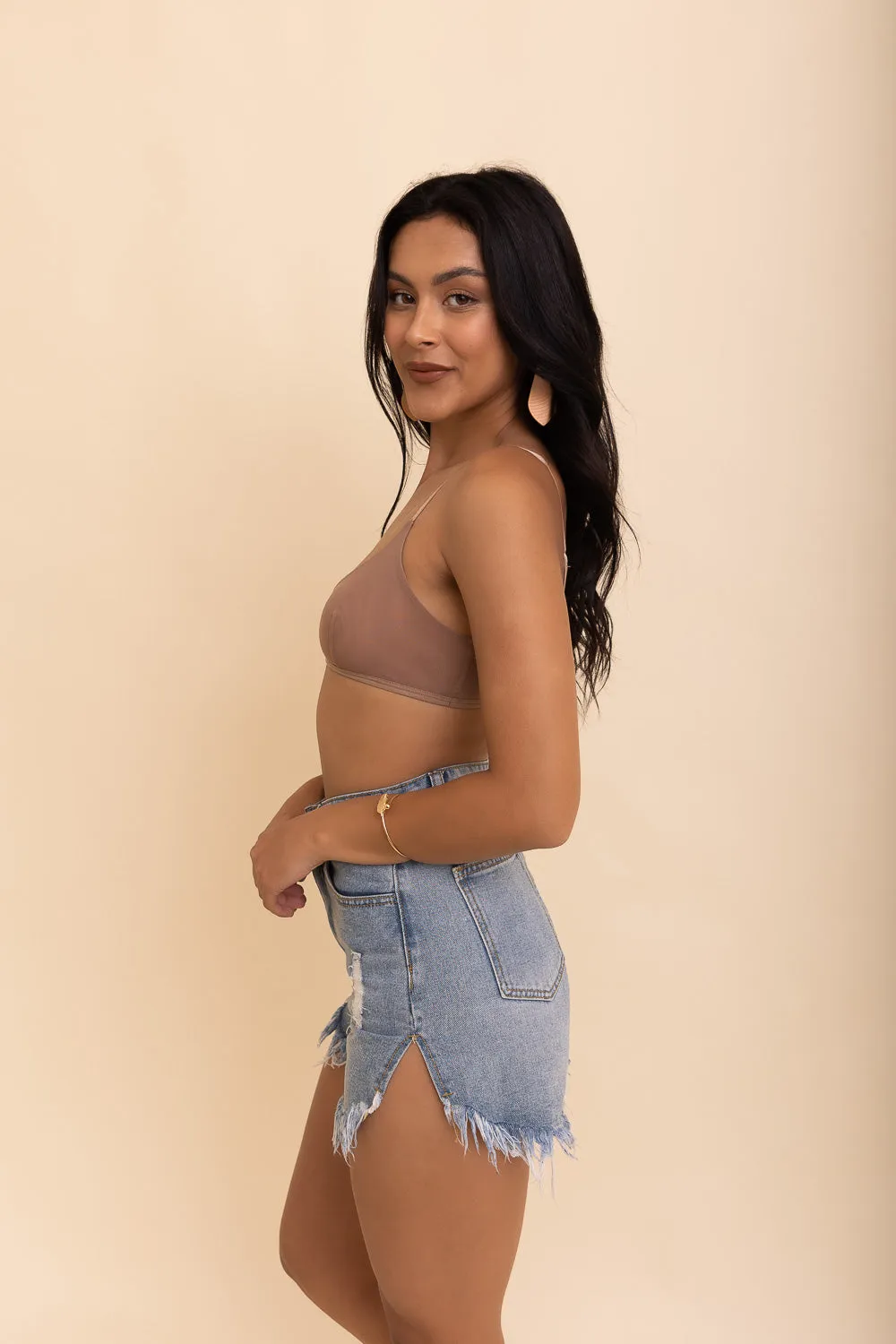 Sheer Mesh Bralettes.