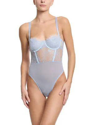 Sheer Seduction Bodysuit Touch The Sky Blue