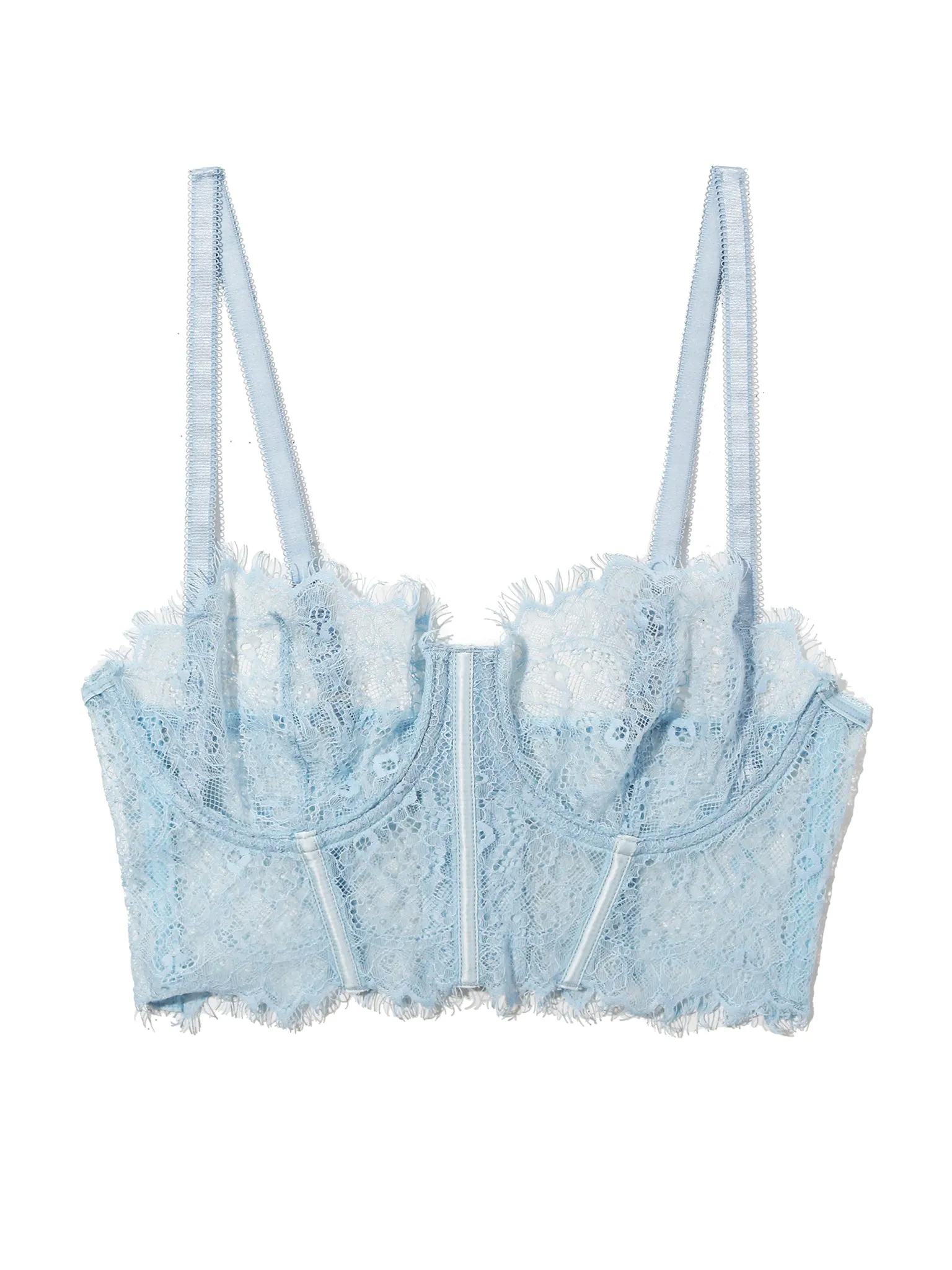 Sheer Seduction Underwire Bustier Touch The Sky Blue