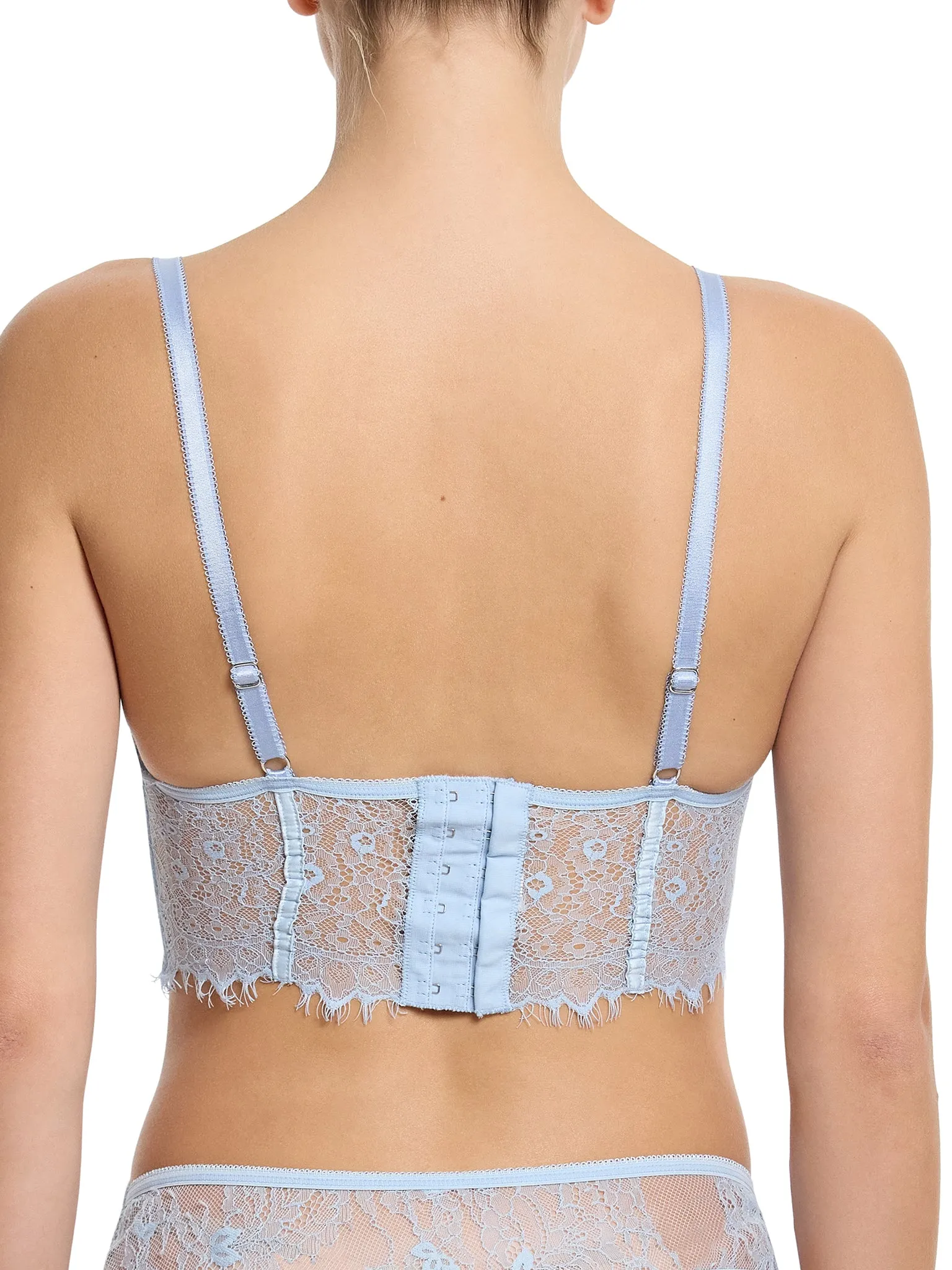 Sheer Seduction Underwire Bustier Touch The Sky Blue