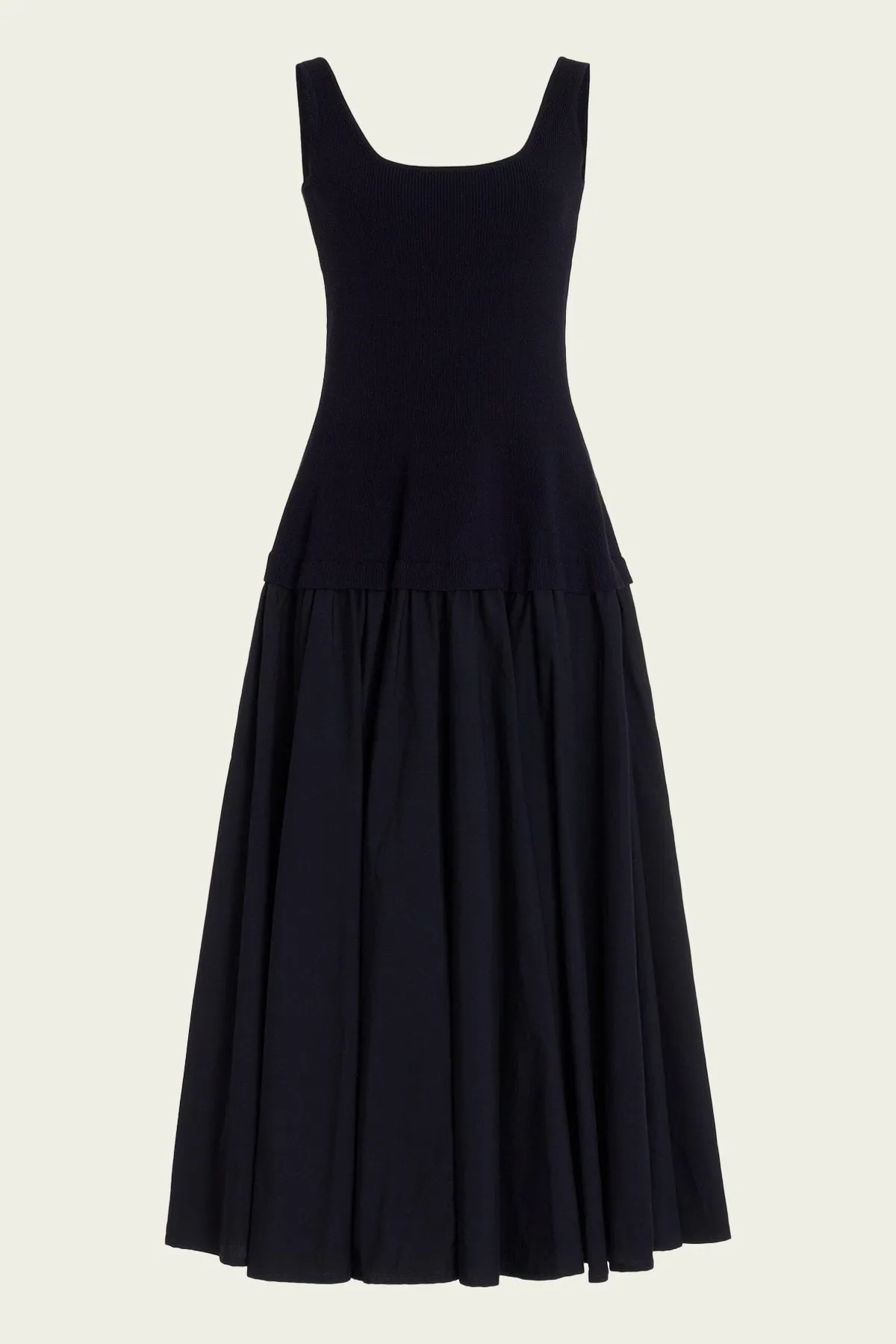 Silas Midi Dress in Midnight