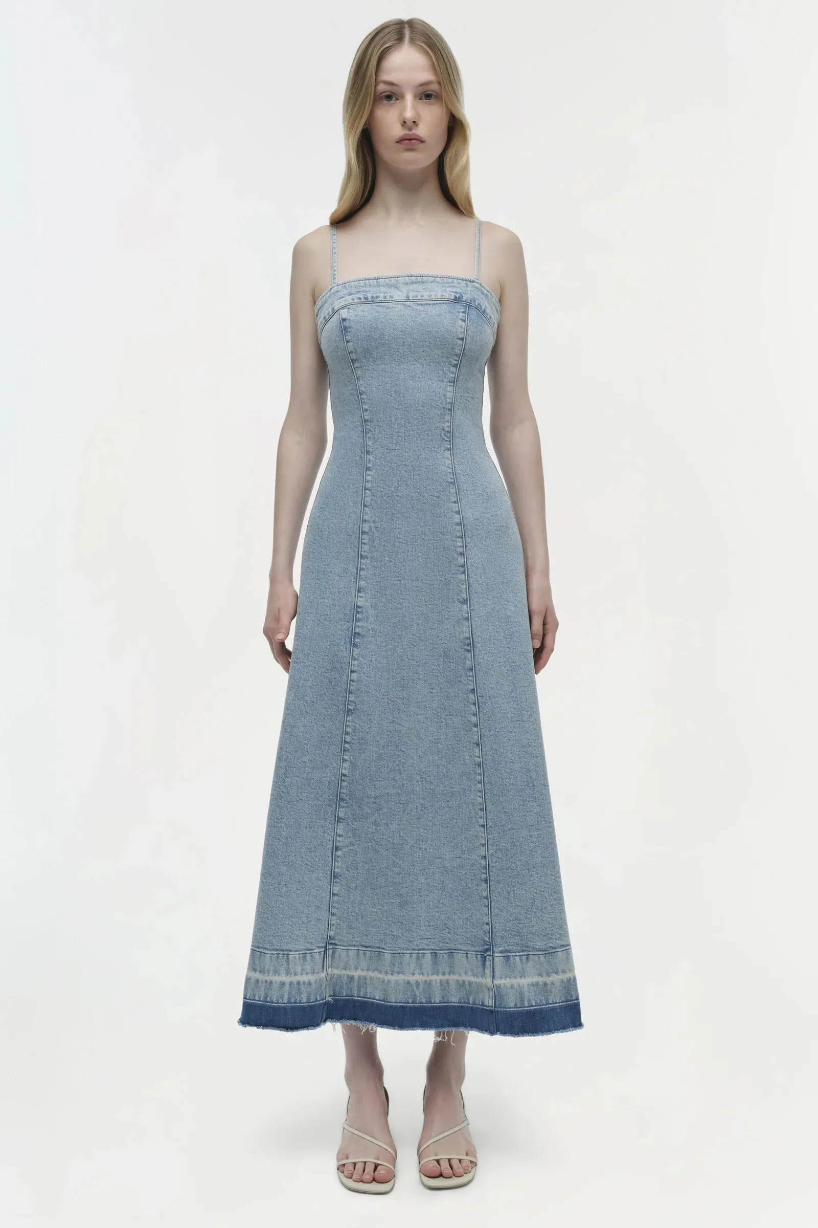 SIMKHAI CLARISSA DENIM DRESS