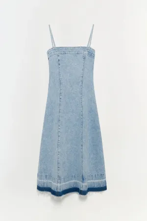 SIMKHAI CLARISSA DENIM DRESS