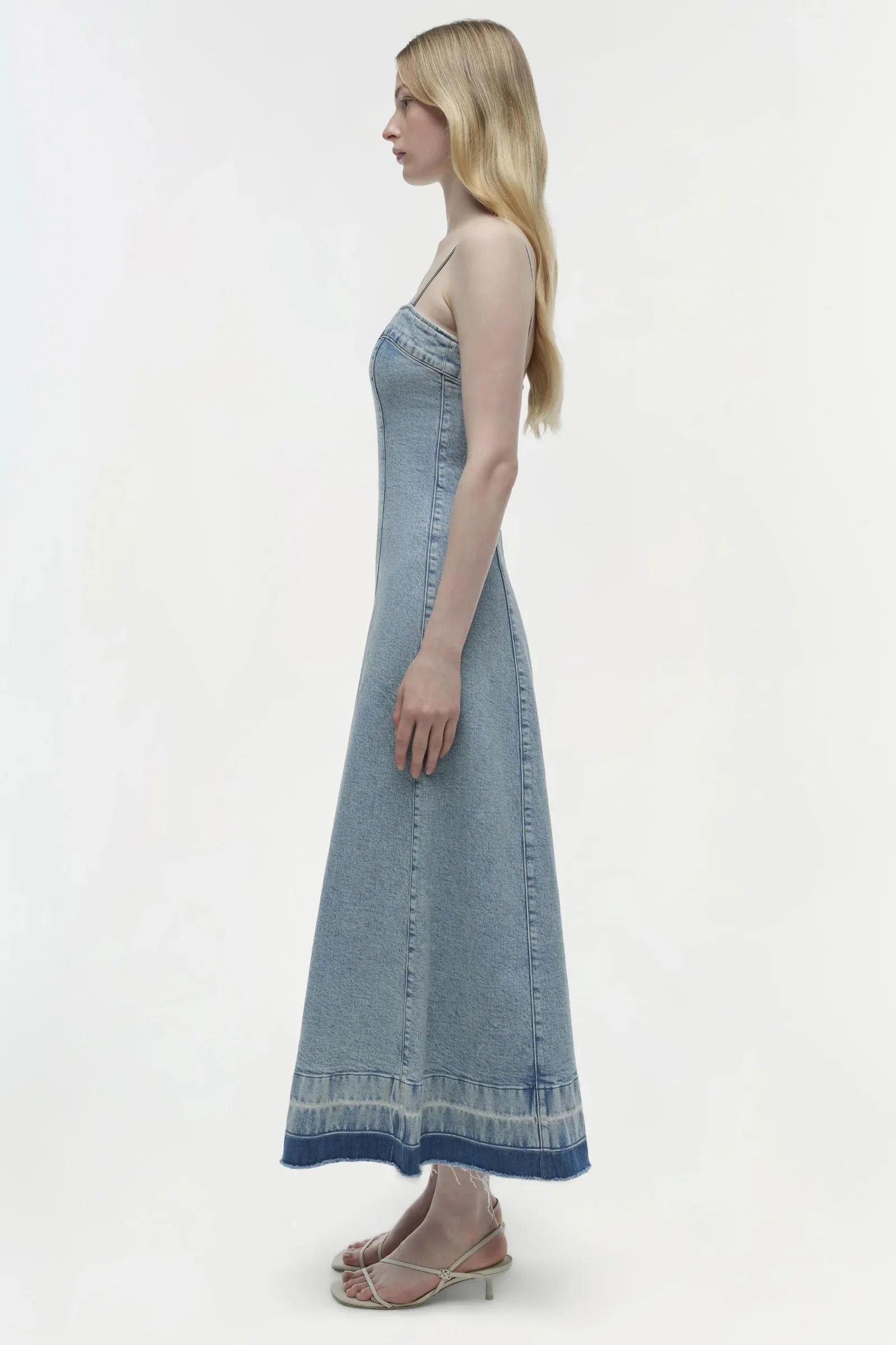SIMKHAI CLARISSA DENIM DRESS