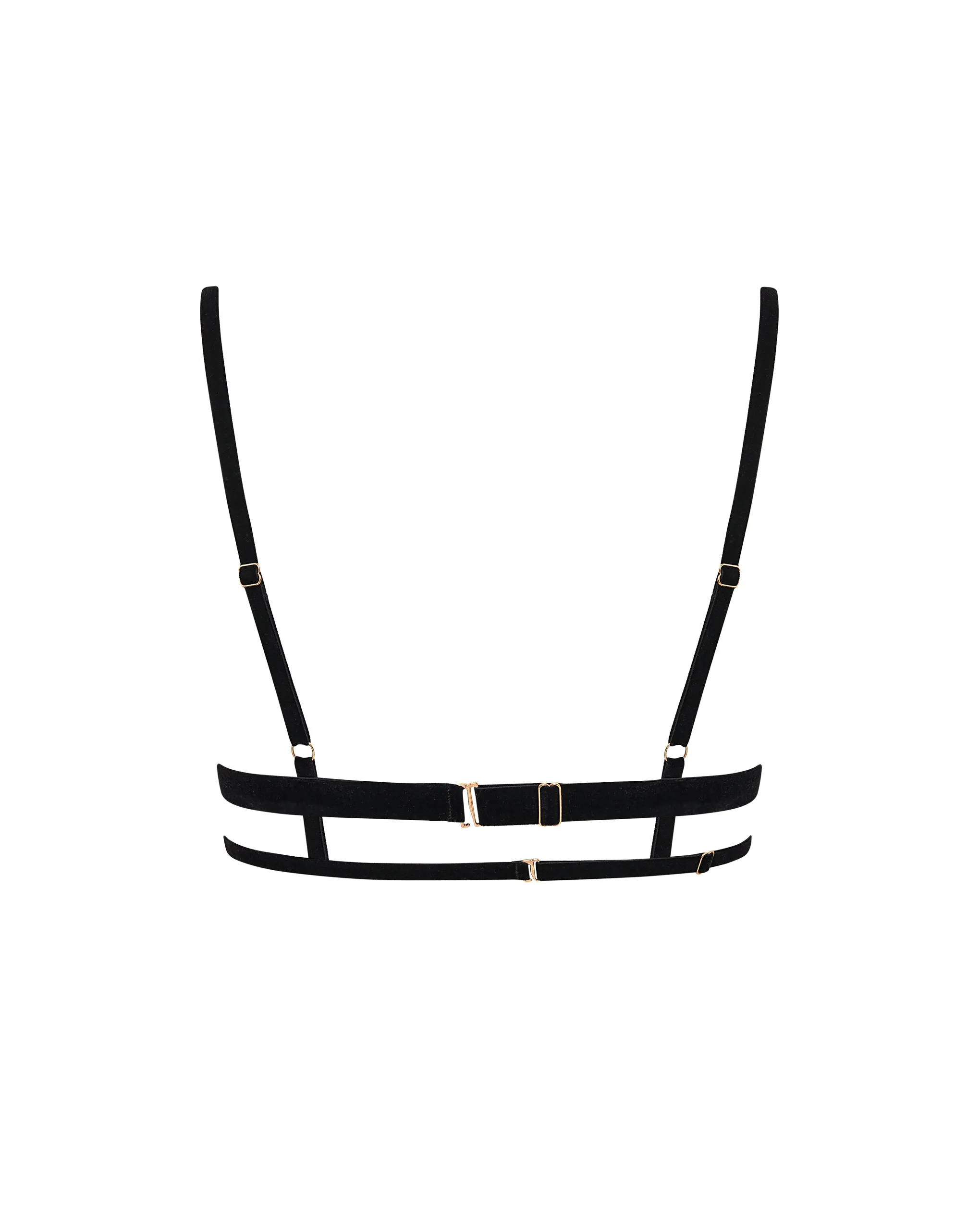 Simone Open Soft Bra Black/Gold