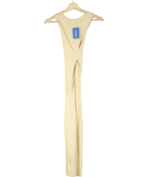 Sixth June Beige Knitted Cut Out Twist Midi Dress UK S