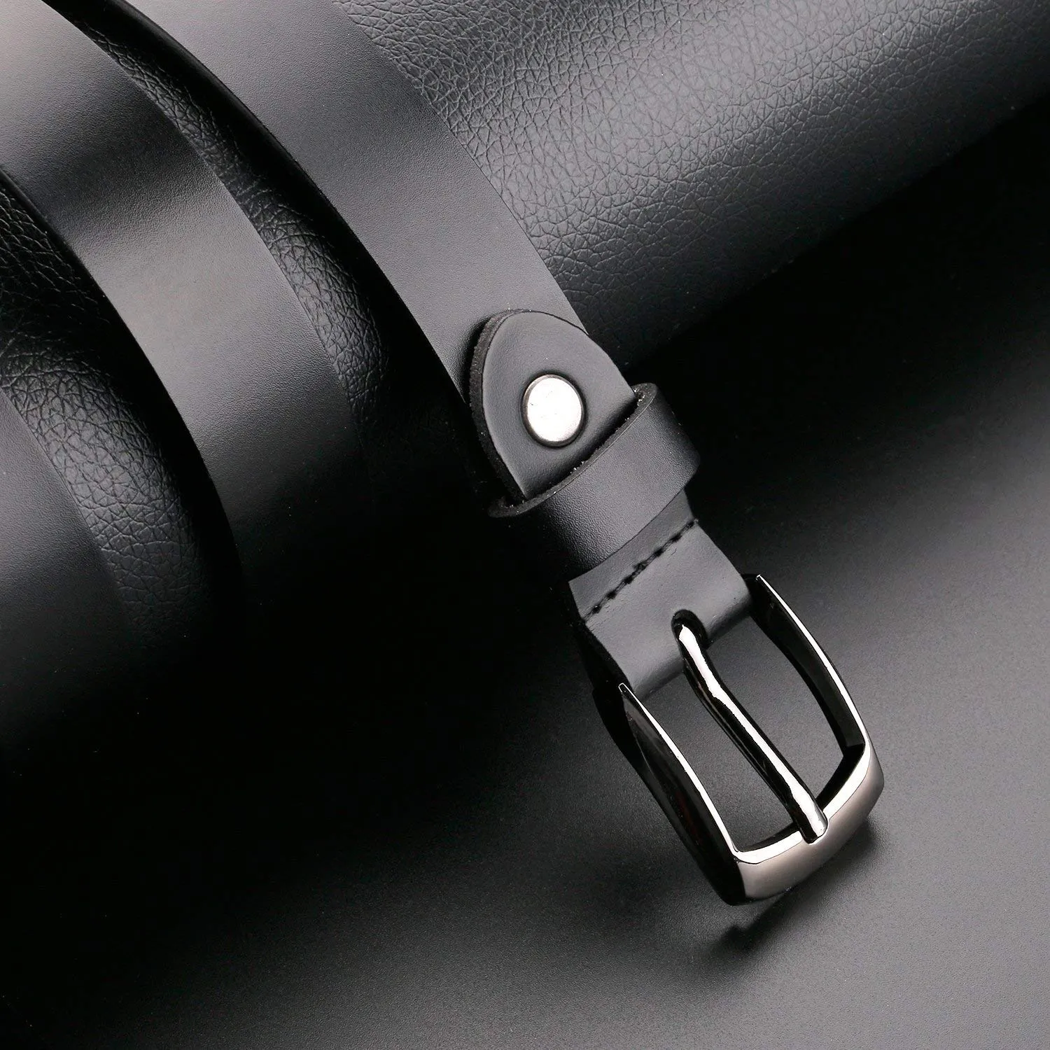 Skinny Jeans Leather Belt for Women Luxury Dress Belts With Classic Buckle by JASGOOD
