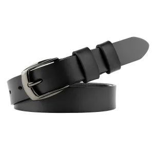 Skinny Jeans Leather Belt for Women Luxury Dress Belts With Classic Buckle by JASGOOD