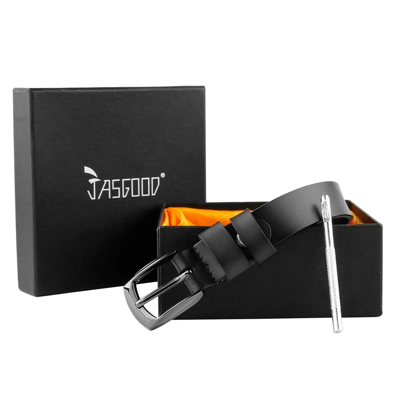 Skinny Jeans Leather Belt for Women Luxury Dress Belts With Classic Buckle by JASGOOD