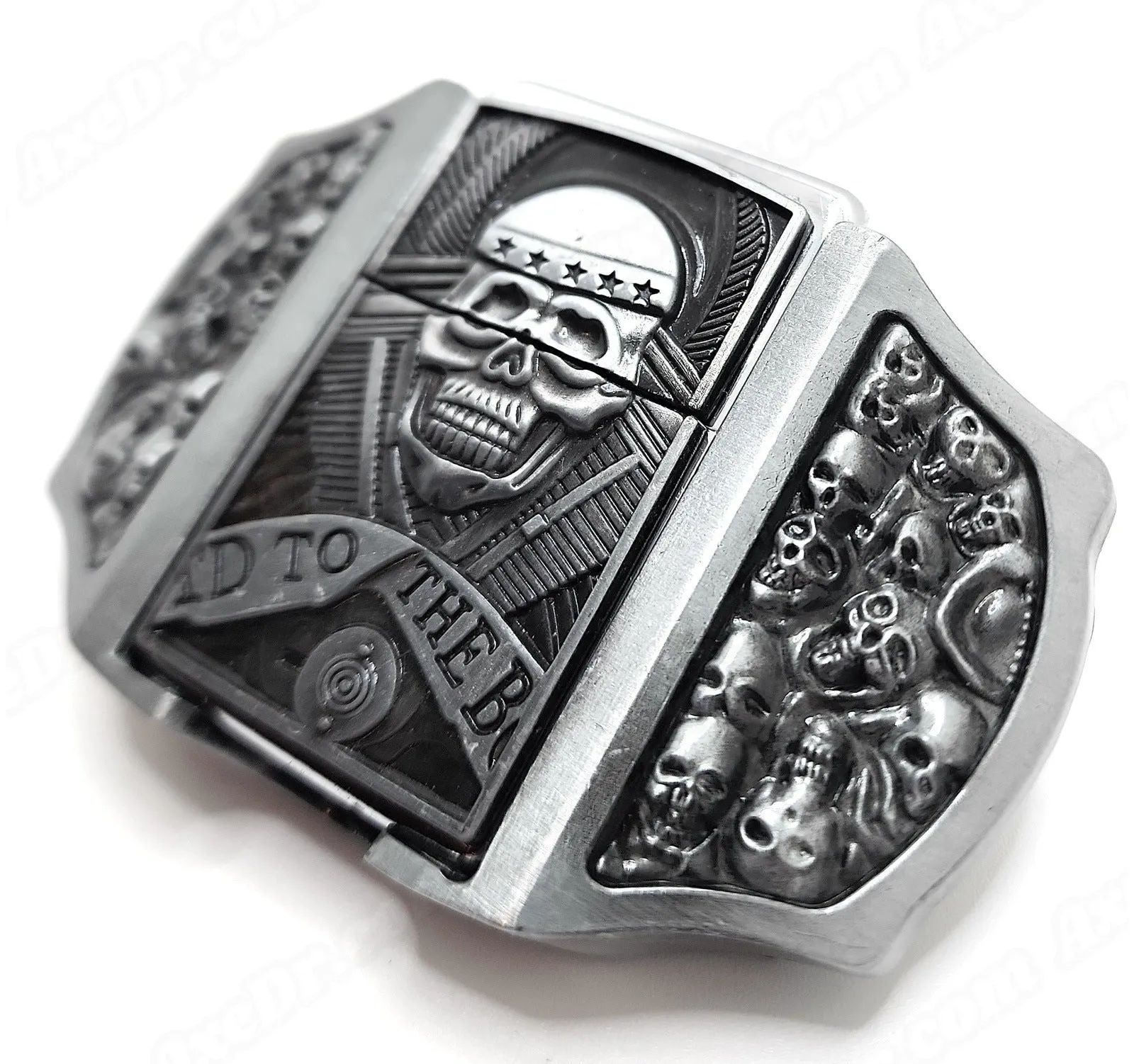 Skulls & Motors Lighter Belt Buckle
